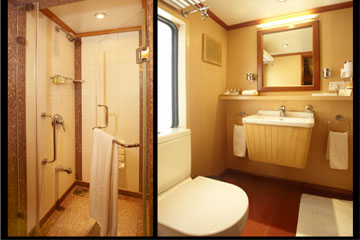 washroom inside train